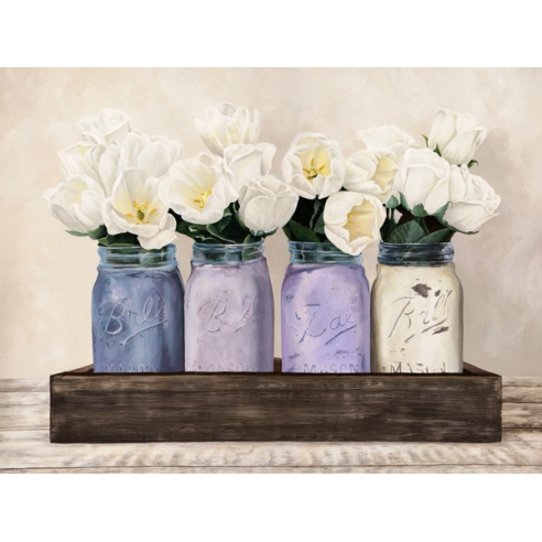 Tulips in Mason Jars – by Carol Robinson