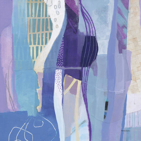 Abstract Layers I (Violet) by Kathy Ferguson