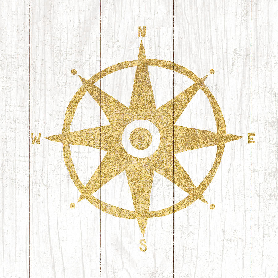 Beachscape IV Compass Gold Neutral by Michael Mullan