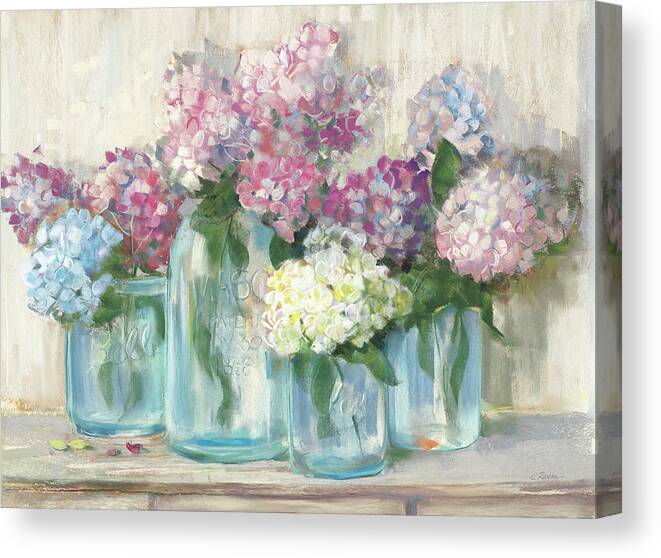 Hydrangeas in Glass Jar (Pastel Crop) – Carol Rowan