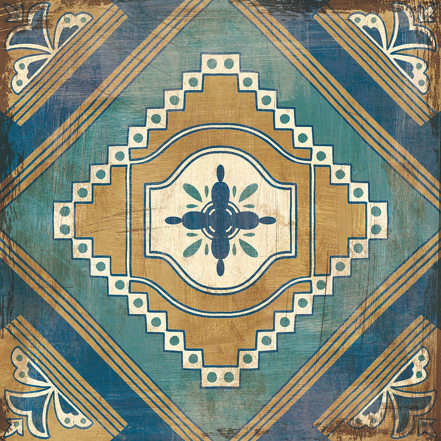 Moroccan Tiles Blue V - Cleonique Hilsaca